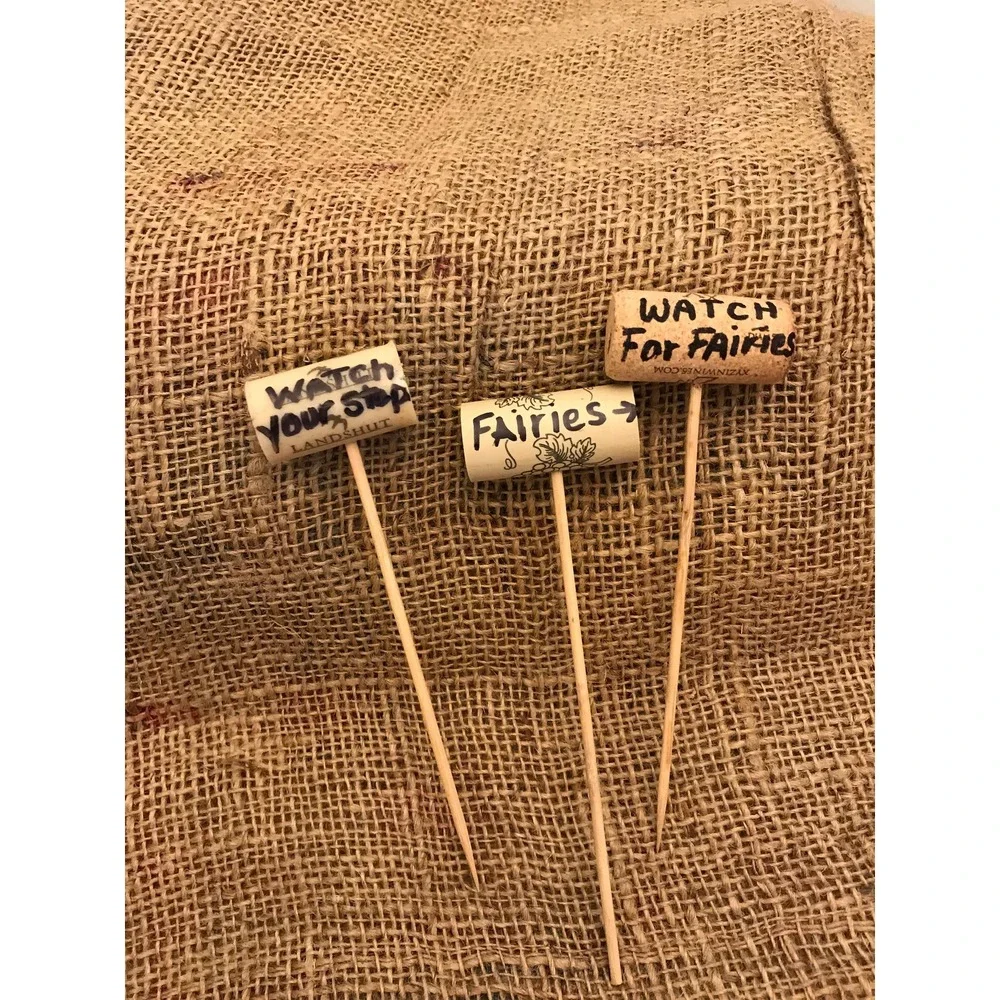 Plant Markers, Herb Labels, Garden Seed Markers, Cute Plant Labels, Set of Five